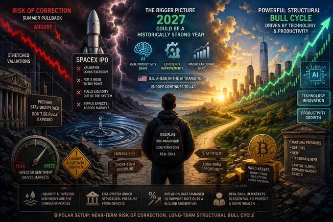 The market may correct this summer. The AI revolution is only just beginning. 🚀📉