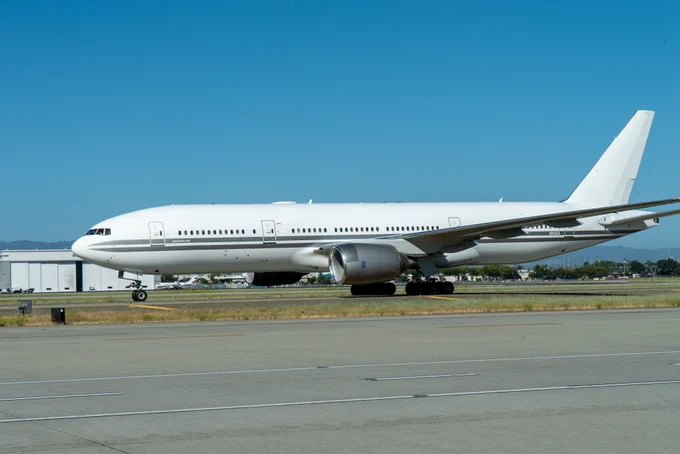 Team Paraguay's airplane arrives at the airport in San José.