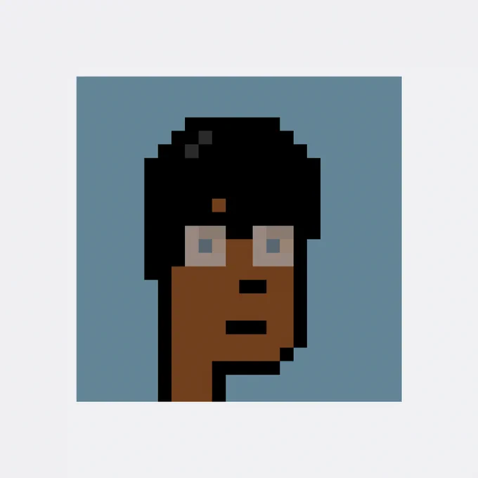 Grid of 0x14f0…54de's 1 CryptoPunks, with 1 newly acquired punk enlarged.