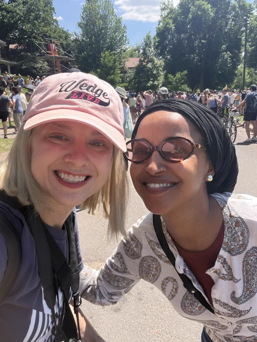 taylr and US Representative Ilhan Omar 
