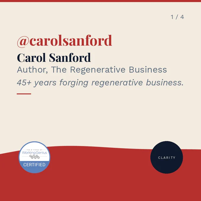 Carol Sanford - regenerative business author