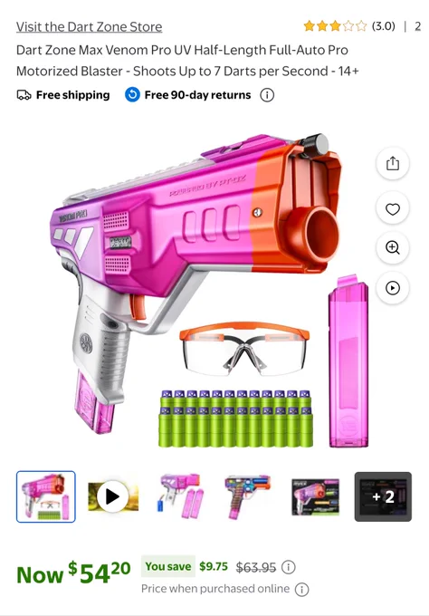 Dart Zone Venom Pro on Walmart 
