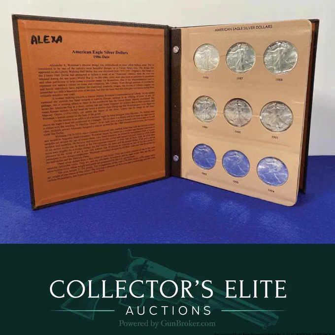 Eighteen years of American Silver Eagle history. One collection.
Take a Look: https://bit.ly/4stV1bK

This complete Silver Eagle set spans 1986 through 2003, bringing together all 18 annual issues from the series' inaugural release through the early years that helped establish it as America's most collected silver bullion coin.

#CollectorsElite #silvercollector #silvercoins