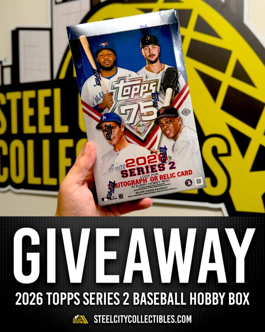 We're giving away a 2026 Topps Series 2 Baseball Hobby Box! 