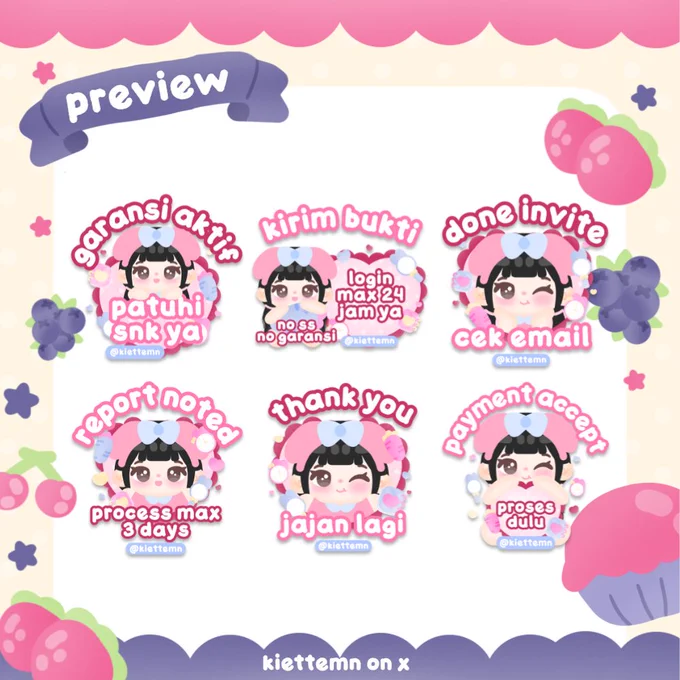 CODE : C2
PRICE : 33.000 (dapat 6 sticker)

- free retext (no recolor)
- for Personal Use ONLY