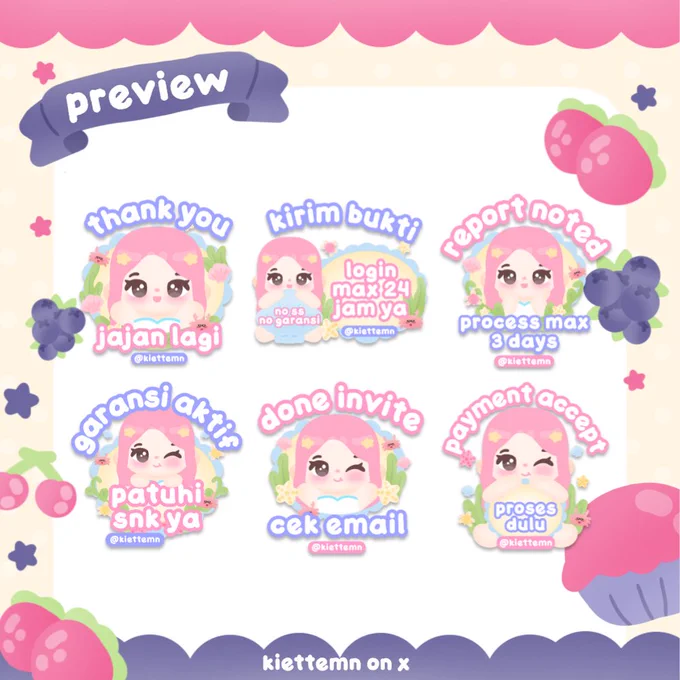 CODE : C3
PRICE : 33.000 (dapat 6 sticker)

- free retext (no recolor)
- for Personal Use ONLY