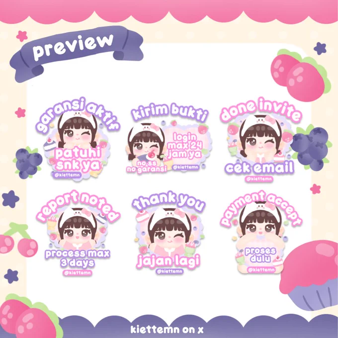 CODE : C4
PRICE : 33.000 (dapat 6 sticker)

- free retext (no recolor)
- for Personal Use ONLY
