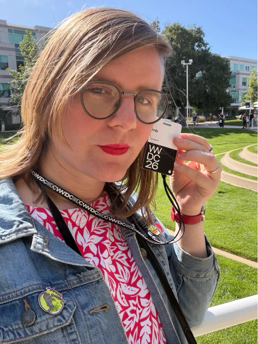 mb with a wwdc badge at 1 infinite loop