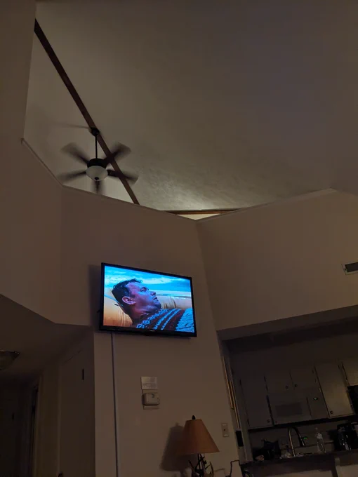 Condo TV with Castaway on it