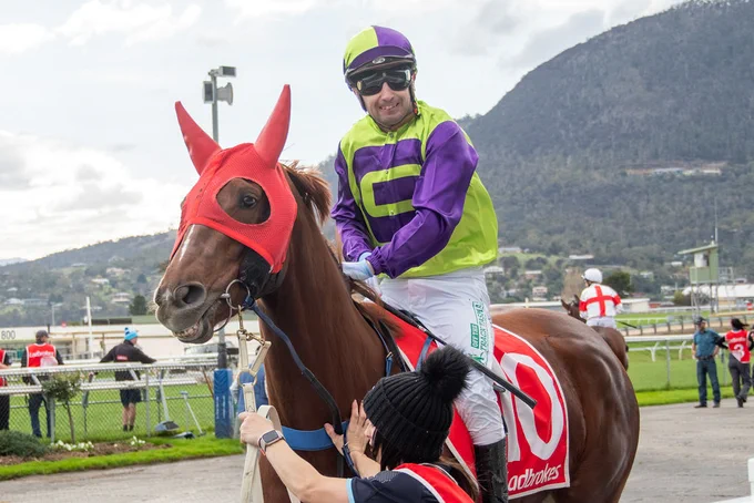 Anthony Darmanin returns to race riding a winner. 