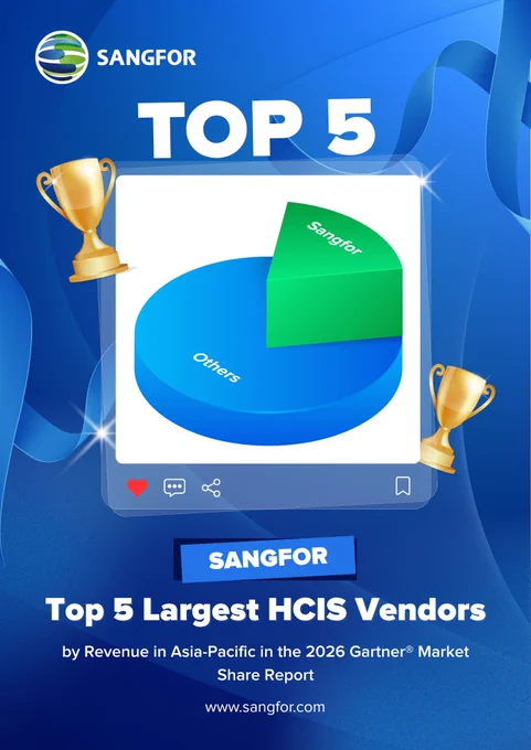 Sangfor Technologies Ranked among Top 5 Largest HCIS Vendors by Revenue in Asia-Pacific in the 2026 Gartner® Market Share Report