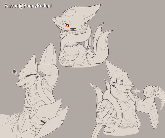 Cleaned Sketch of my Floatzel and Buizel named "Rodan" and "Farron" respectively
