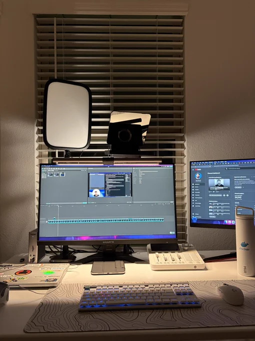 me at my setup editing upcoming YouTube video