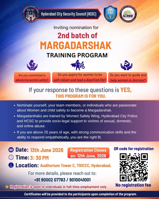 Requirement: Registration is open to individuals in full-time employment only.

🗓️ Date: 13th June, 2026
🕙 Time: 3.30 PM
📍 Location: Auditorium Tower C, TGICCC, Hyderabad.

How to Apply?
Scan the QR code in the image to register or nominate a deserving team member today.

Note: Registration closes on 12th June, 2026

For more details, reach out to:
📞  91 90002 07783 / 9010041001
