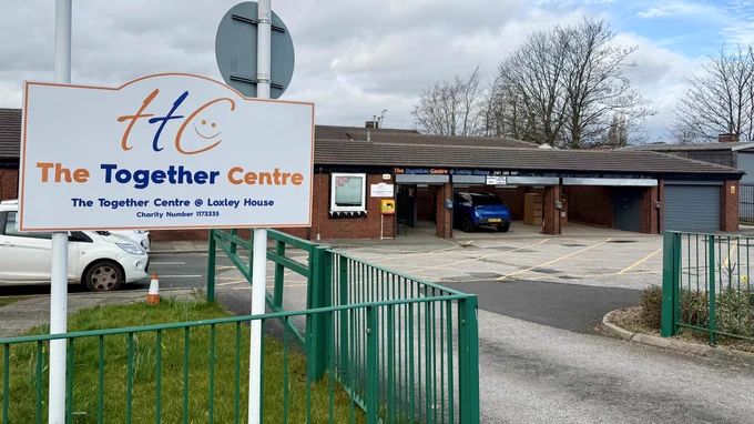 A picture of the outside of the Together Centre 