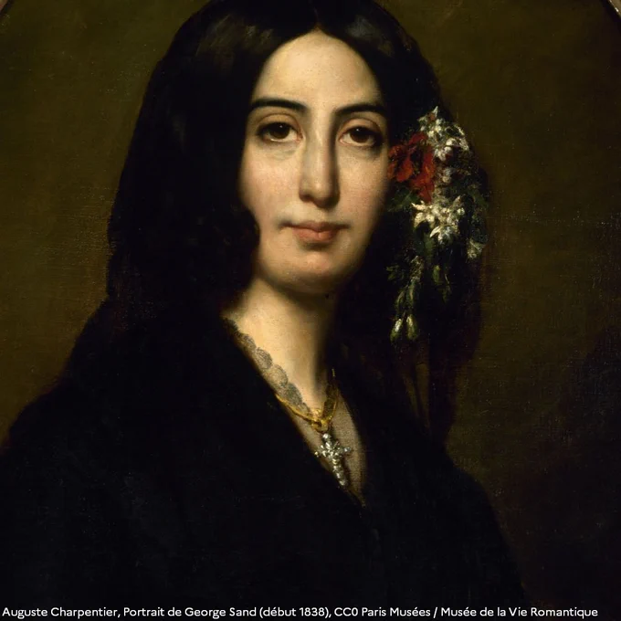 Auguste Charpentier, Portrait de George Sand (début 1838), CC0 Paris Musées / Musée de la Vie Romantique