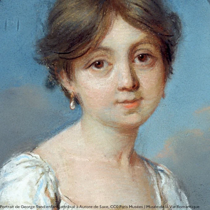 Portrait de George Sand enfant, attribué à Aurore de Saxe, CC0 Paris Musées / Musée de la Vie Romantique