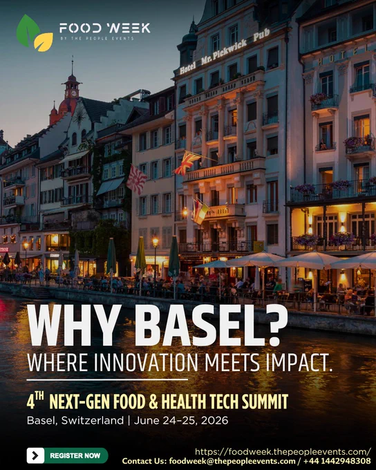 The Forum: 4th Next-Gen Food & Health Tech Summit
The Timeline: June 24–25, 2026
The Destination: Basel, Switzerland—a global hub for life sciences and structural technology.

Connect with international pioneers and anchor your brand at the center of the conversation.