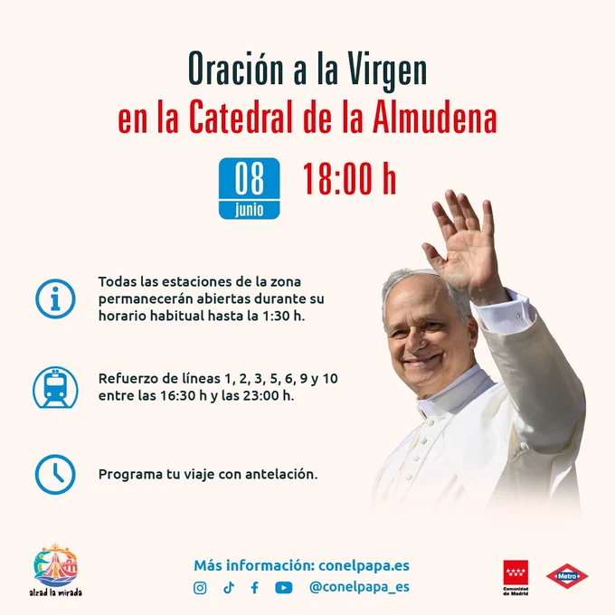 Visita del Papa a Madrid. 8 de junio.