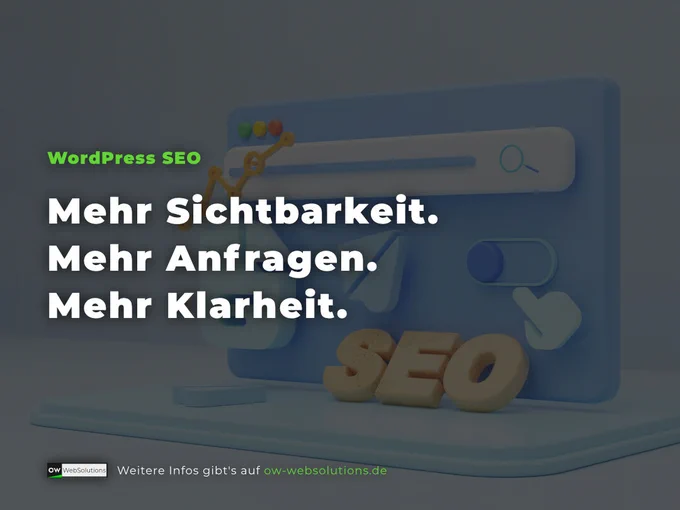WordPress SEO. Mehr Sichtbarkeit. Mehr Anfragen. Mehr Klarheit.