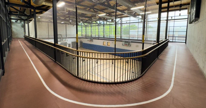 The running track at North Toronto Memorial Community Centre