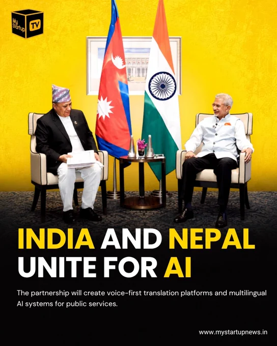 India, Nepal Sign AI and Digital Public Infrastructure MoU to Build Multilingual Language Technology Platform
