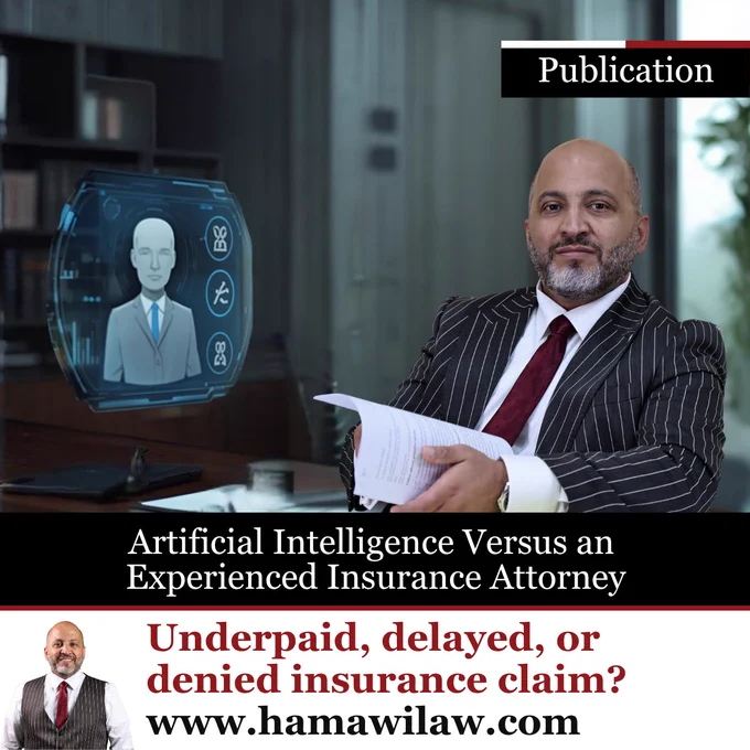 Artificial Intelligence Versus an Experienced Insurance Attorney.

In today’s digital world, artificial intelligence (AI) tools are everywhere. Many homeowners, business owners, and policyholders turn to AI chatbots for quick answers about insurance coverage, insurance claims, or legal questions about insurance law. While AI can provide helpful general information in limited circumstances, it is not a substitute for legal advice from an experienced insurance attorney. Mistaking AI guidance for professional counsel can lead to costly mistakes when filing insurance claims or dealing with insurers. 

This article explains why AI cannot provide legal advice, highlights common pitfalls policyholders face, and offers practical steps to protect your insurance rights.