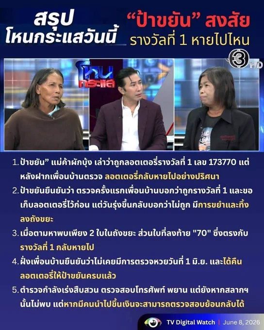 🚨 สรุปโหนกระแสวันนี้ สำหรับใครที่พลาดปมหวยหาย 2026