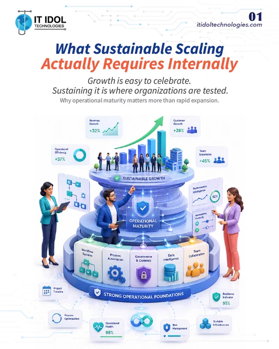 What Sustainable Scaling Actually Requires Internally | IT IDOL Technologies