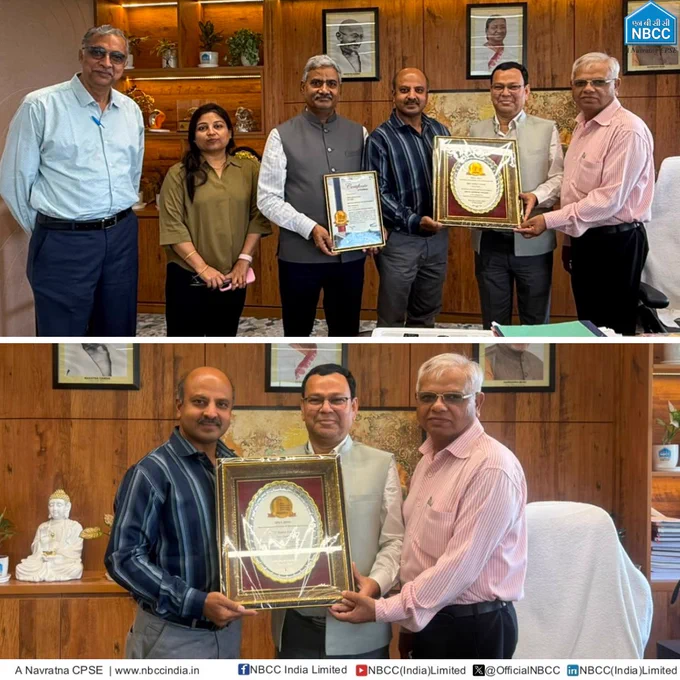  Best Professionally Managed Company – Award received by Shri Suman Kumar, Director (Commercial), NBCC (India) Limited
Best HR Head – Award received by Shri Debasis Satapathy, ED (HRM)