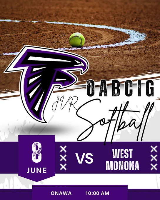 JVR Softball vs West Monona in Onawa today at 10AM