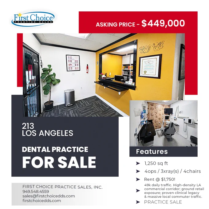 213 Los Angeles - Los Angeles Dental Practice for Sale