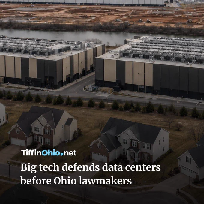 Big tech defends data centers before Ohio lawmakers