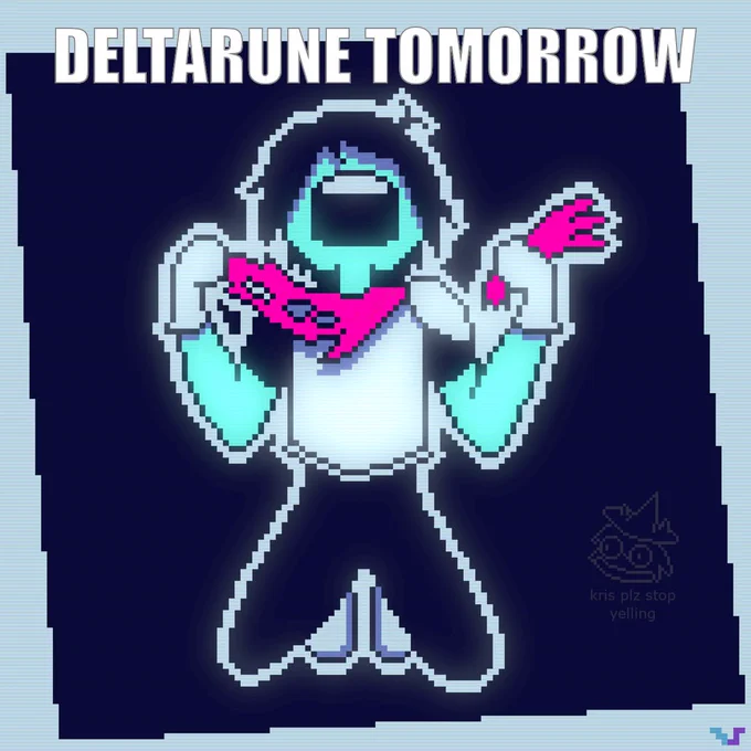 pixel art of kris from deltarune