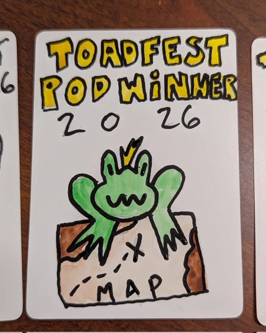 Token with a Toad on a map