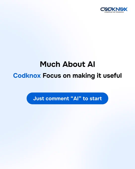 Codknox AI promotion with “Focus on making it useful” and call-to-action button.