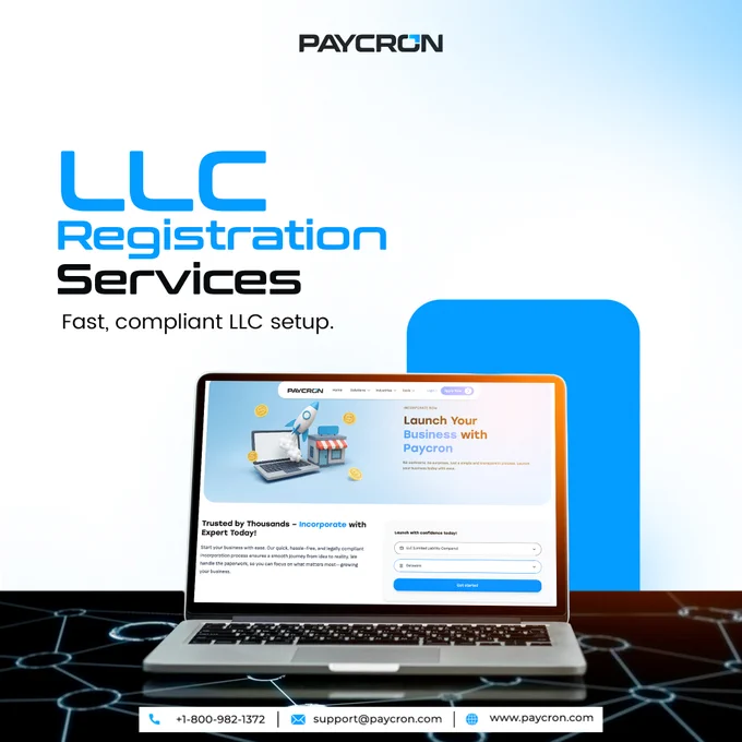 Starting a business in the U.S. begins with the right foundation. Paycron’s LLC Registration Services make it simple to form your Limited Liability Company quickly, accurately, and in full compliance with U.S. regulations. From name verification and document preparation to state filing and compliance support, we handle the complexities so you can focus on growing your business.