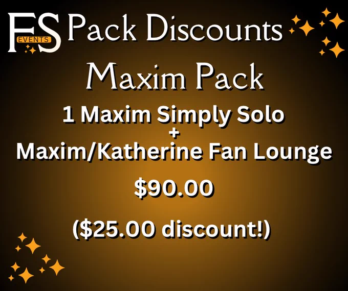 Maxim Pack

1 Maxim Simply Solo
 
Maxim/Katherine Fan Lounge

$90.00

($25.00 discount!)