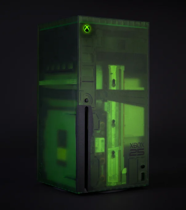 Photo of the XBOX Series X25 Limited Edition console in translucent green