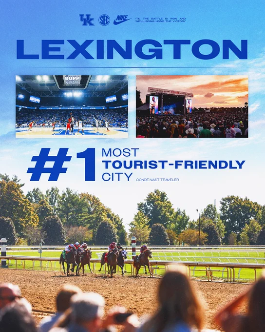 Lexington is name the No. 1 Most Tourist-Friendly City in the country.