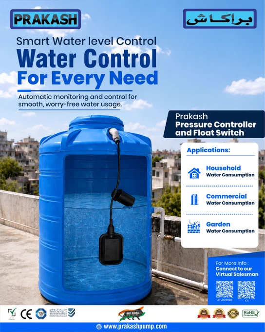 Prakash Pressure Controller and Float Switch