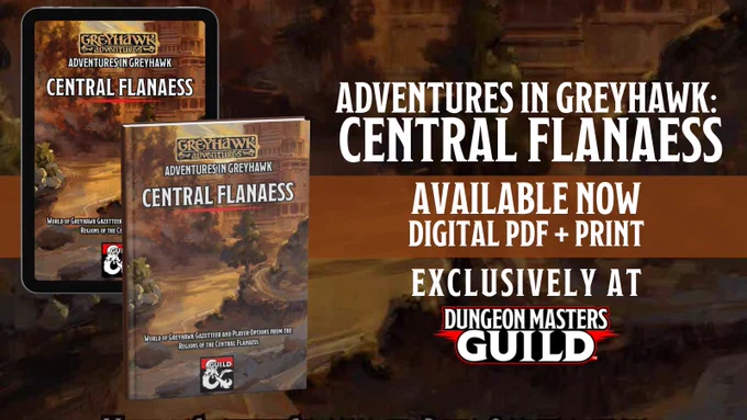 Adventures in Greyhawk: Central Flanaess is out now at DMsGuild.com