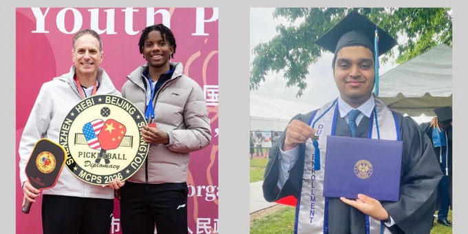  Rajan Bell of Wheaton HS and Ronny Picardo of Northwest HS 