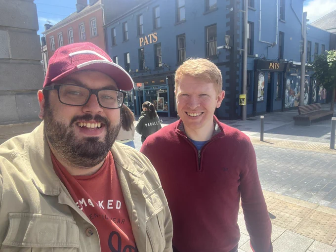 Stephen and Eddie in Enniskillen