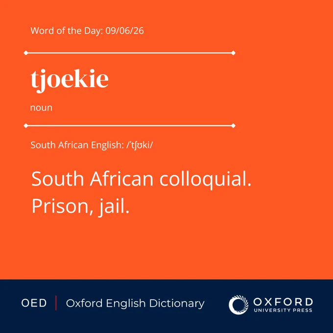 The OED definition of \u2018tjoekie\u2019,\u00A0today\u2019s word of the day.\n
