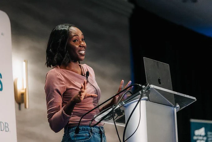 Marlene Mhangami speaking at DjangoCon US 2025