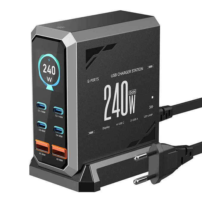 Estación de Carga Bestial, Cargador GaN 240W Revive 6 Dispositivos a la Vez Tipo C y USB con Pantalla de Voltaje. https://superrebajas.blogspot.com/2026/06/supercargador-rapido.html

#CargaRapida #TechLovers #GaNCharger #DeskGoals #GeekLife #GamingRoom #GamerSetup #zebeş #vecinosallímite #barrma #ngazim @Pujasbajas