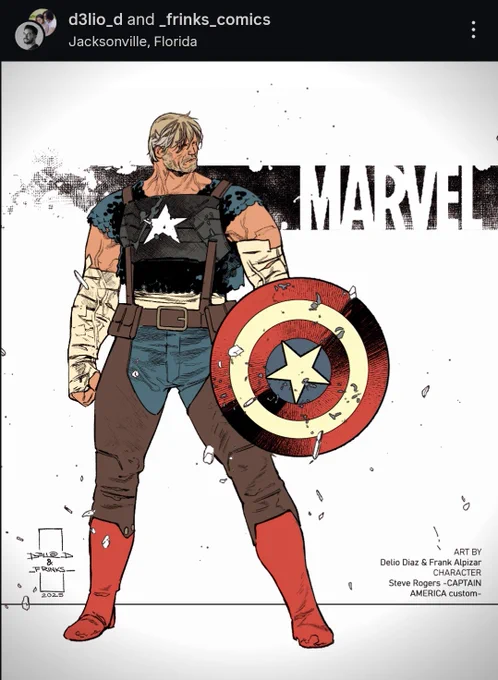 • 'Captain America' design concept, created by Delio Diaz and Frank Alpizar.

Shared via Instagram.