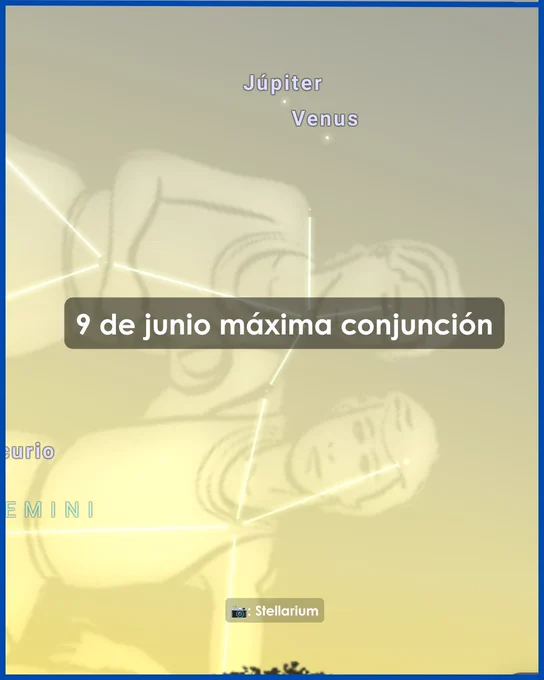 Conjunción júpiter y venus
