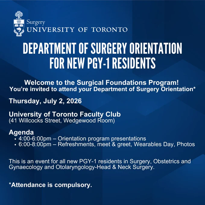 PGY-1 Department of Surgery Orientation